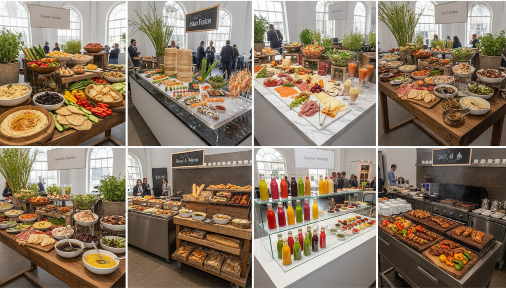 découvrez les 10 meilleures idées de buffets thématiques pour captiver et impressionner vos visiteurs lors de salons professionnels, alliant originalité et convivialité.